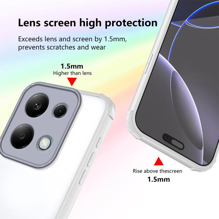 For Redmi Note 13 Pro 4G Four Corners Shield Shockproof TPU Hybrid PC Phone Case