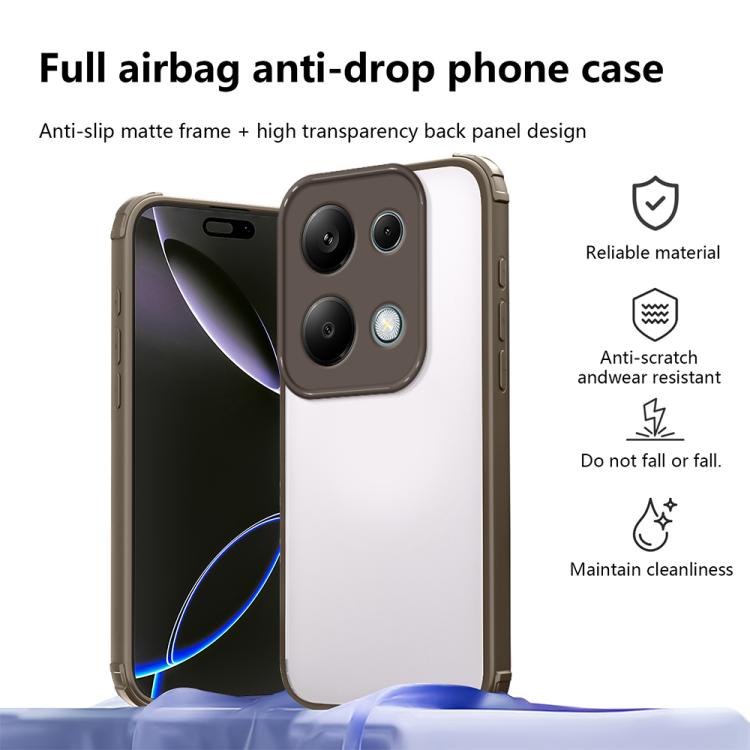 For Redmi Note 13 Pro 4G Four Corners Shield Shockproof TPU Hybrid PC Phone Case