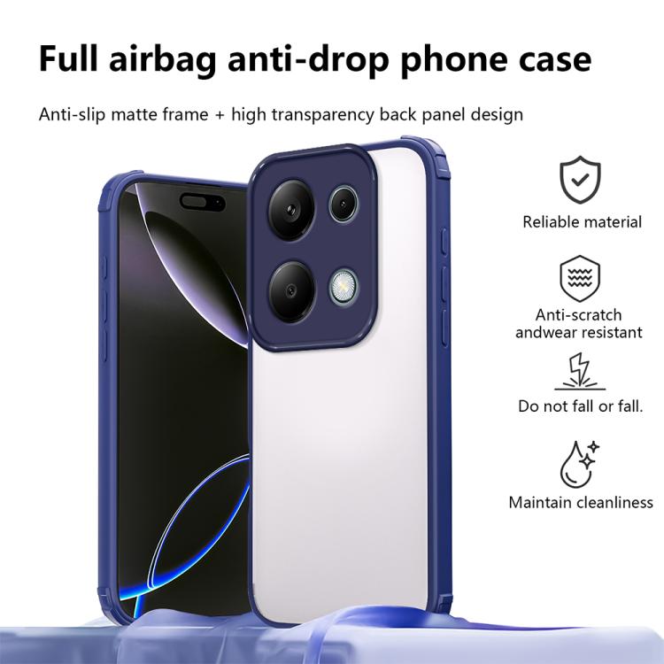 For Redmi Note 13 Pro 4G Four Corners Shield Shockproof TPU Hybrid PC Phone Case