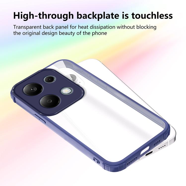 For Redmi Note 13 Pro 4G Four Corners Shield Shockproof TPU Hybrid PC Phone Case
