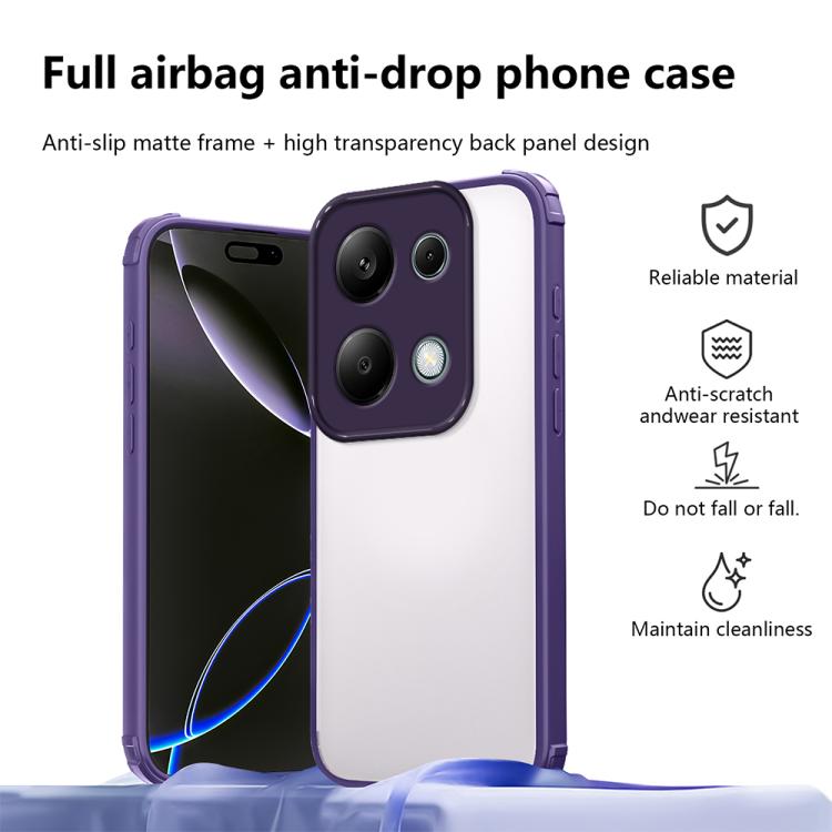 For Redmi Note 13 Pro 4G Four Corners Shield Shockproof TPU Hybrid PC Phone Case