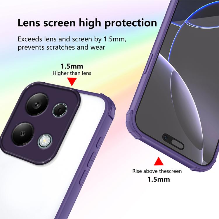 For Redmi Note 13 Pro 4G Four Corners Shield Shockproof TPU Hybrid PC Phone Case