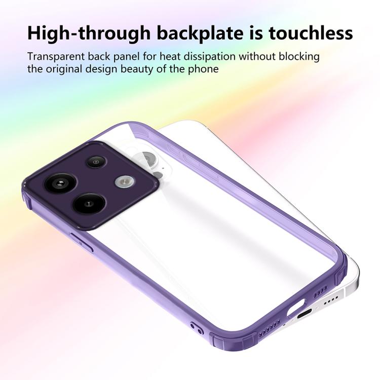 For Redmi Note 13 Pro 5G Four Corners Shield Shockproof TPU Hybrid PC Phone Case