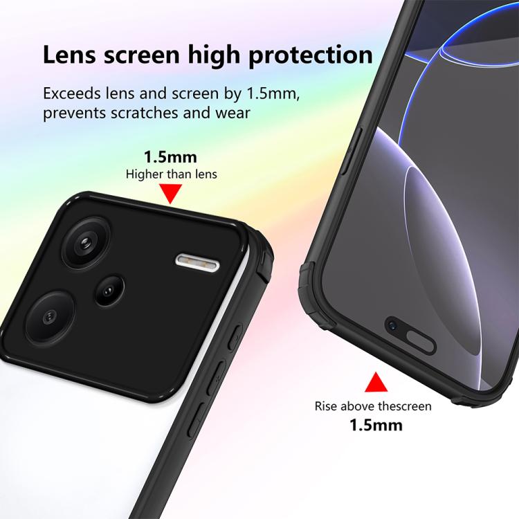 For Redmi Note 13 Pro+ Four Corners Shield Shockproof TPU Hybrid PC Phone Case