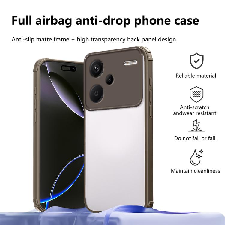 For Redmi Note 13 Pro+ Four Corners Shield Shockproof TPU Hybrid PC Phone Case