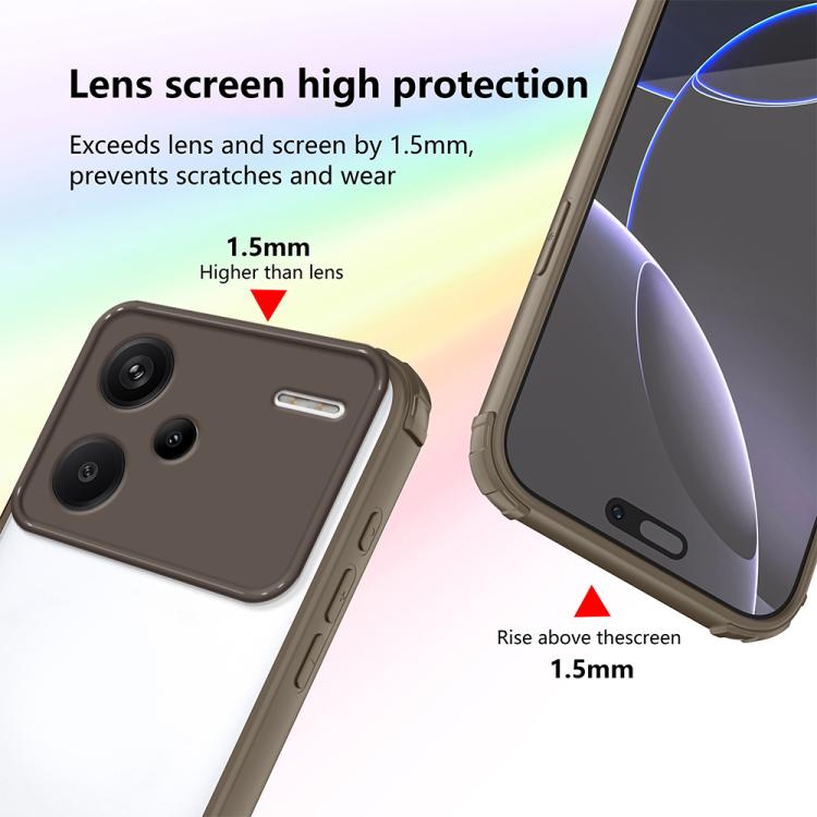 For Redmi Note 13 Pro+ Four Corners Shield Shockproof TPU Hybrid PC Phone Case