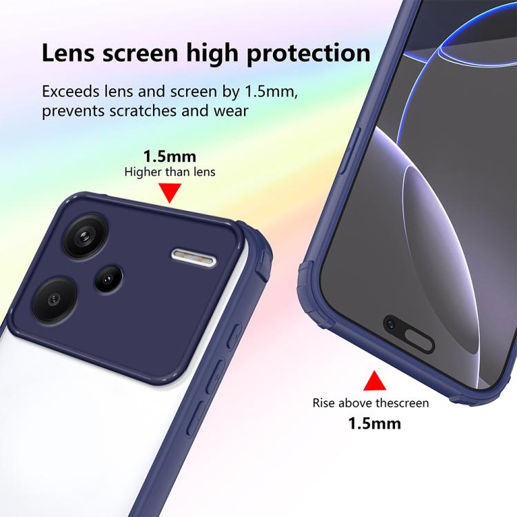 For Redmi Note 13 Pro+ Four Corners Shield Shockproof TPU Hybrid PC Phone Case