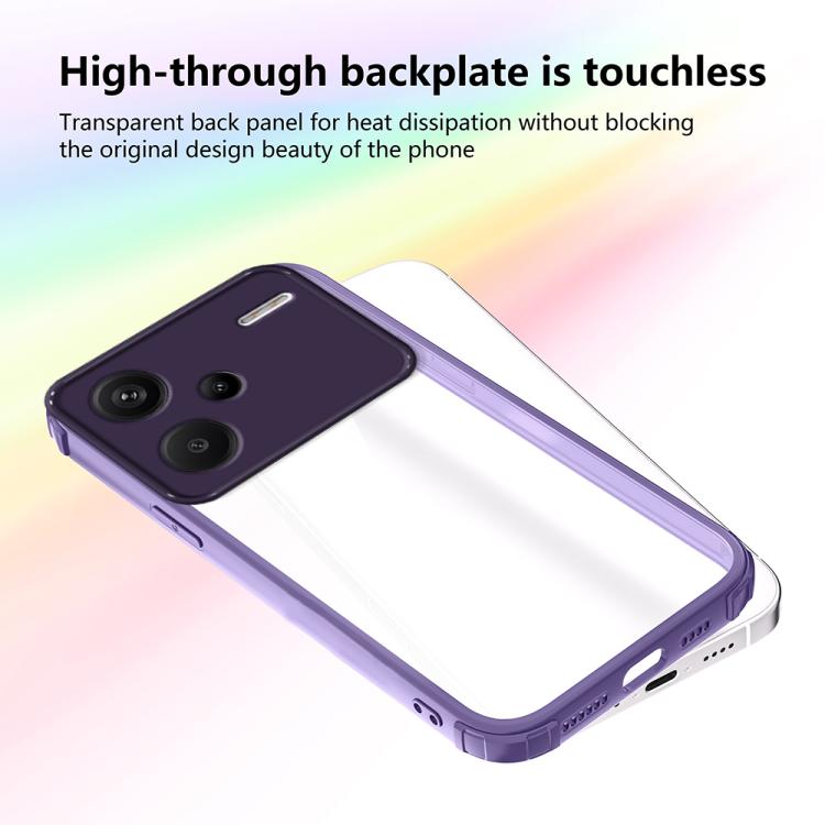 For Redmi Note 13 Pro+ Four Corners Shield Shockproof TPU Hybrid PC Phone Case