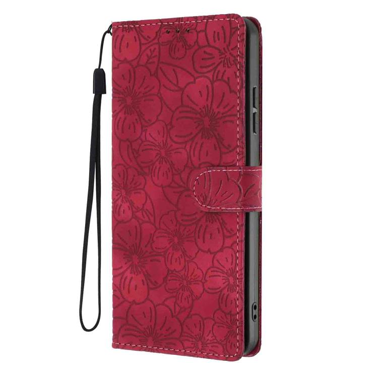 For OPPO A5 Pro 5G Global Cherry Blossoms Embossed Leather Phone Case