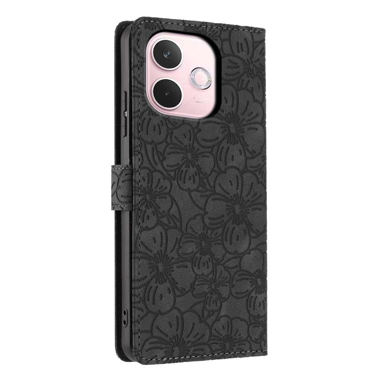 For OPPO A5 Pro 5G Global Cherry Blossoms Embossed Leather Phone Case