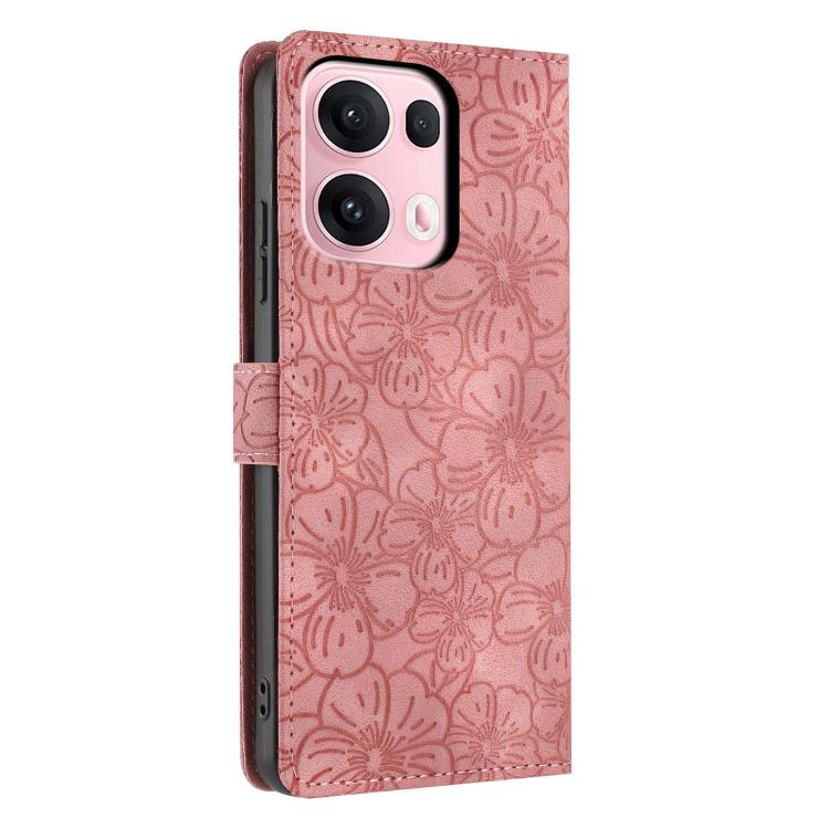 For OPPO Reno13 Pro Global Cherry Blossoms Embossed Leather Phone Case