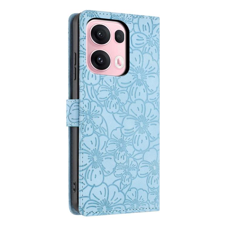 For OPPO Reno13 Pro Global Cherry Blossoms Embossed Leather Phone Case