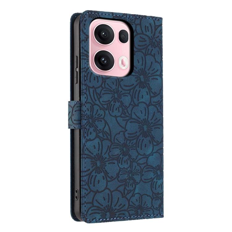For OPPO Reno13 Pro Global Cherry Blossoms Embossed Leather Phone Case