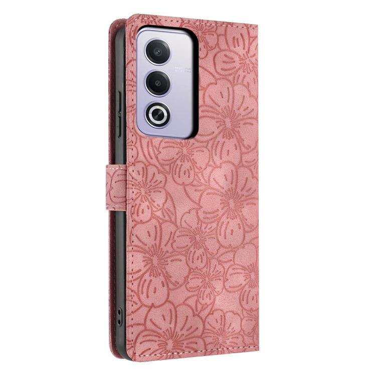 For OPPO A3 Pro 5G Global Cherry Blossoms Embossed Leather Phone Case