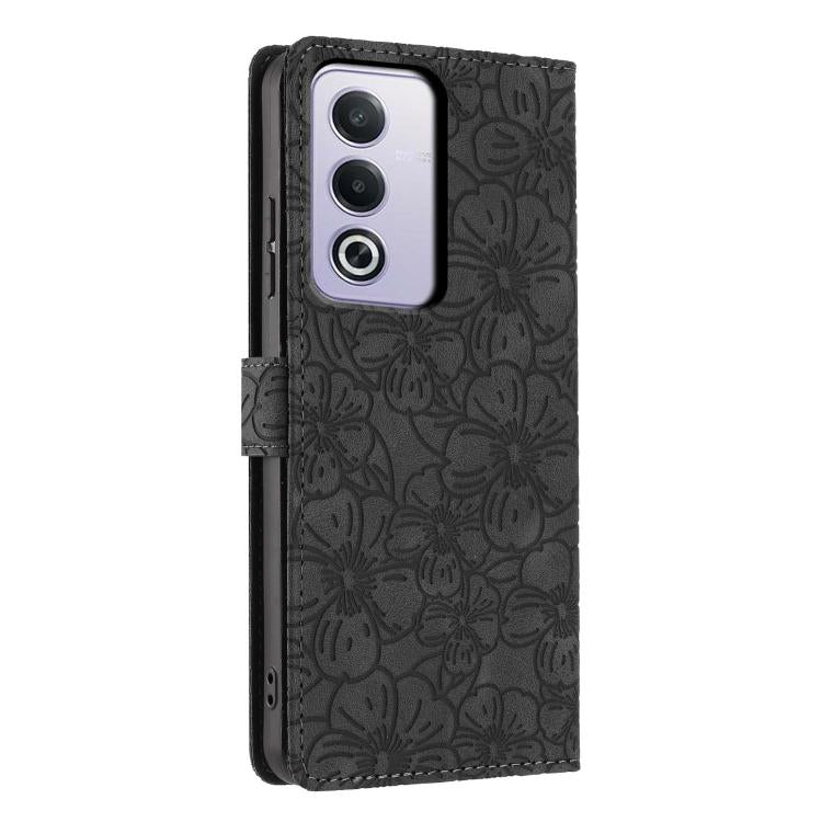 For OPPO A3 Pro 5G Global Cherry Blossoms Embossed Leather Phone Case