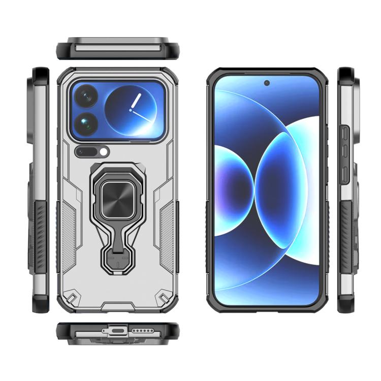 For Xiaomi 17 Pro Max Metal Kickstand TPU Hybrid PC Phone Case