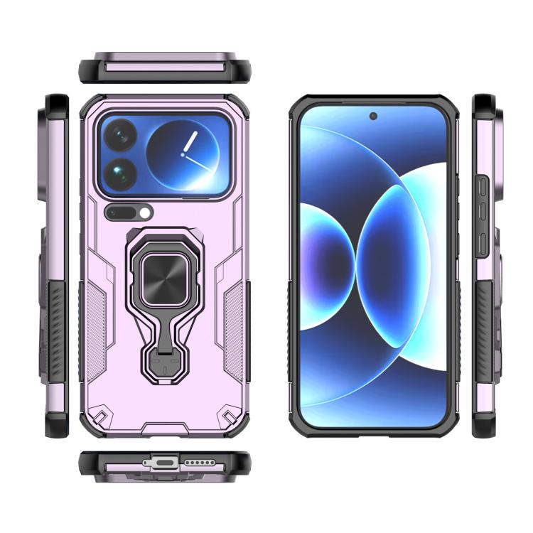 For Xiaomi 17 Pro Max Metal Kickstand TPU Hybrid PC Phone Case