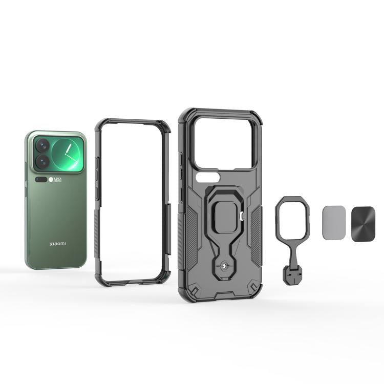 For Xiaomi 17 Pro Metal Kickstand TPU Hybrid PC Phone Case