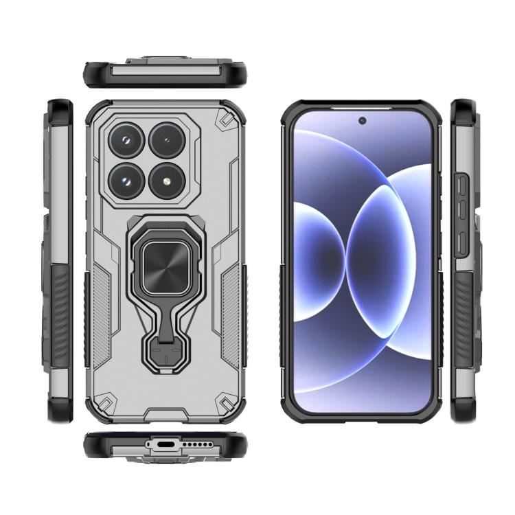 For Xiaomi 17 Metal Kickstand TPU Hybrid PC Phone Case