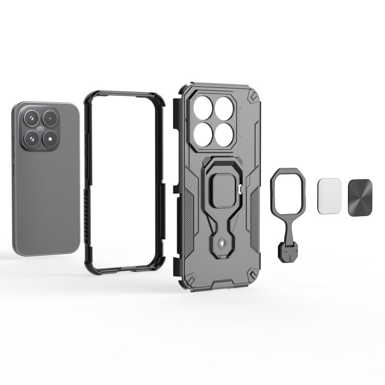 For Xiaomi 17 Metal Kickstand TPU Hybrid PC Phone Case