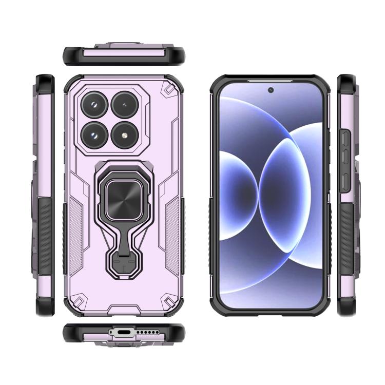 For Xiaomi 17 Metal Kickstand TPU Hybrid PC Phone Case