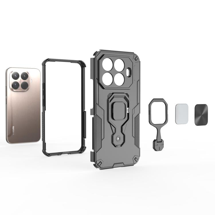 For Xiaomi 15T Pro Metal Kickstand TPU Hybrid PC Phone Case
