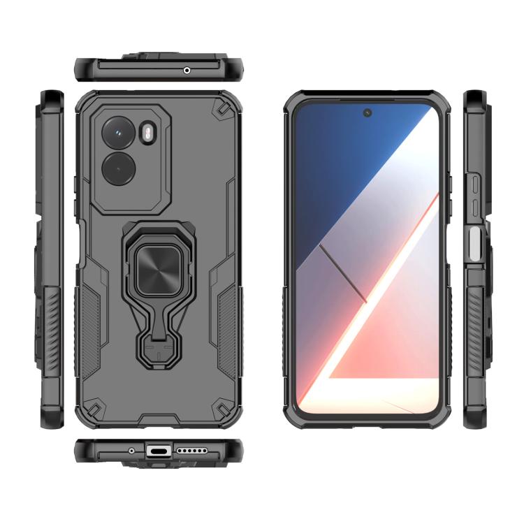 For Xiaomi Poco M7 4G 169mm Metal Kickstand TPU Hybrid PC Phone Case