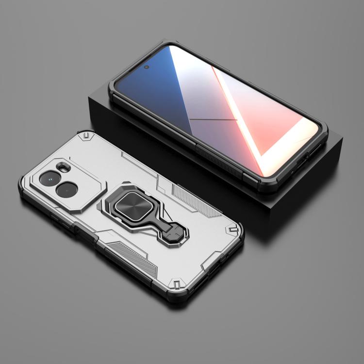 For Xiaomi Poco M7 4G 169mm Metal Kickstand TPU Hybrid PC Phone Case