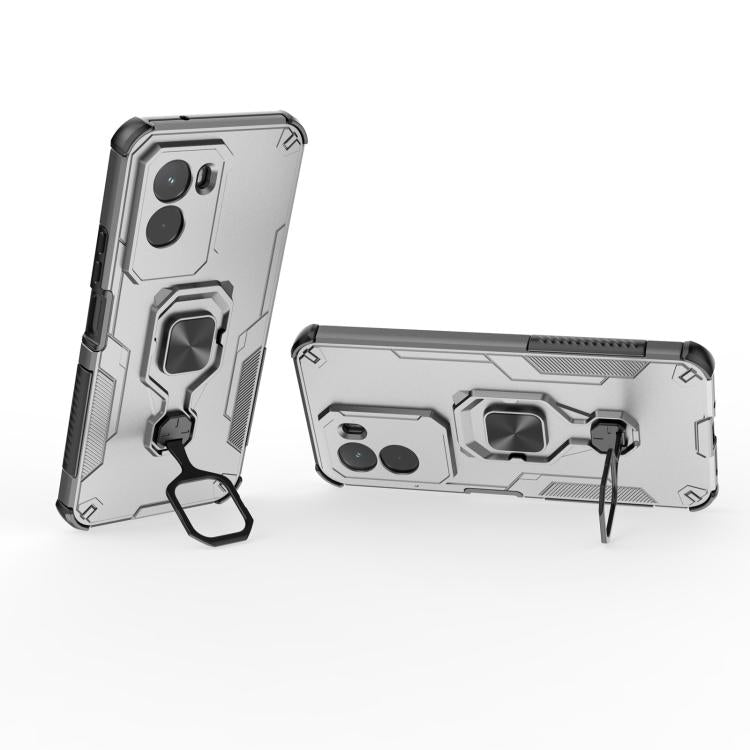 For Xiaomi Poco M7 4G 169mm Metal Kickstand TPU Hybrid PC Phone Case