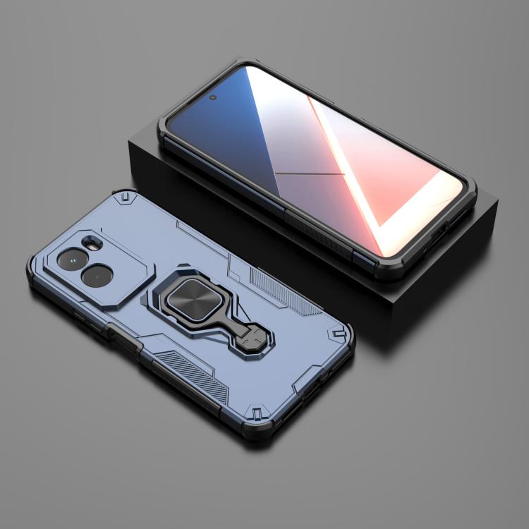For Xiaomi Poco M7 4G 169mm Metal Kickstand TPU Hybrid PC Phone Case