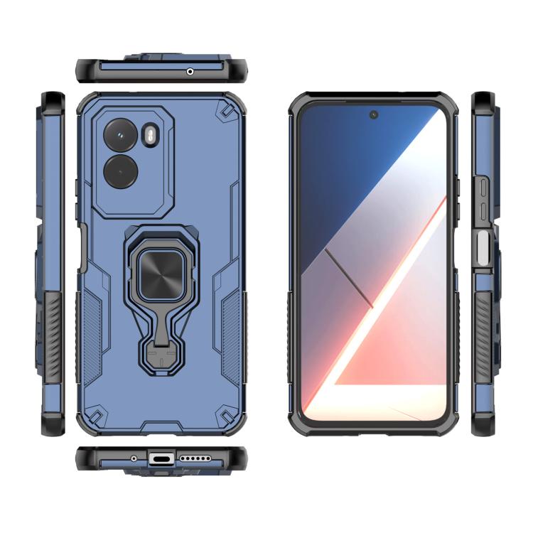 For Xiaomi Poco M7 4G 169mm Metal Kickstand TPU Hybrid PC Phone Case