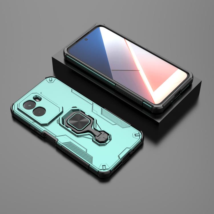 For Xiaomi Poco M7 4G 169mm Metal Kickstand TPU Hybrid PC Phone Case
