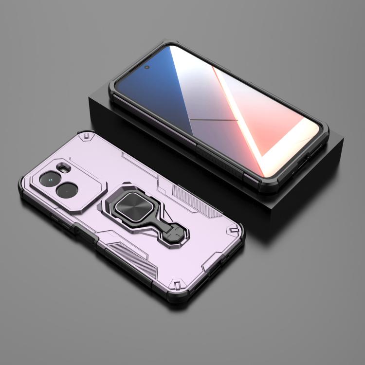 For Xiaomi Poco M7 4G 169mm Metal Kickstand TPU Hybrid PC Phone Case