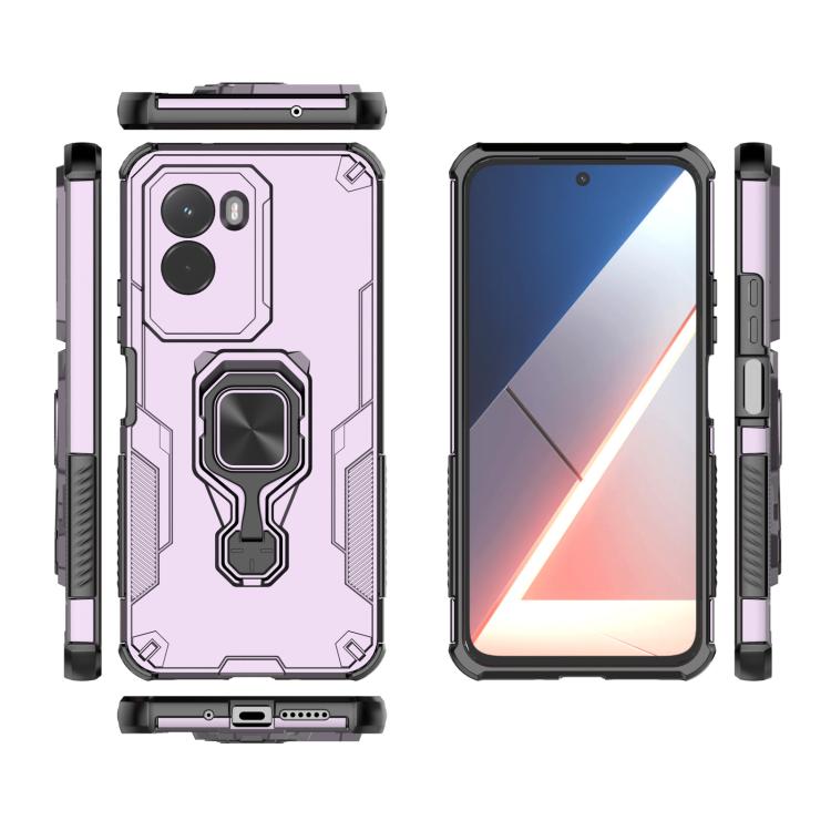 For Xiaomi Poco M7 4G 169mm Metal Kickstand TPU Hybrid PC Phone Case
