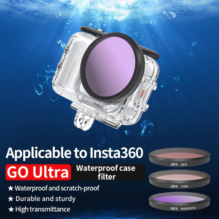 For Insta360 GO Ultra JSR Diving Filter for Waterproof Case, Filter:Pink Filter