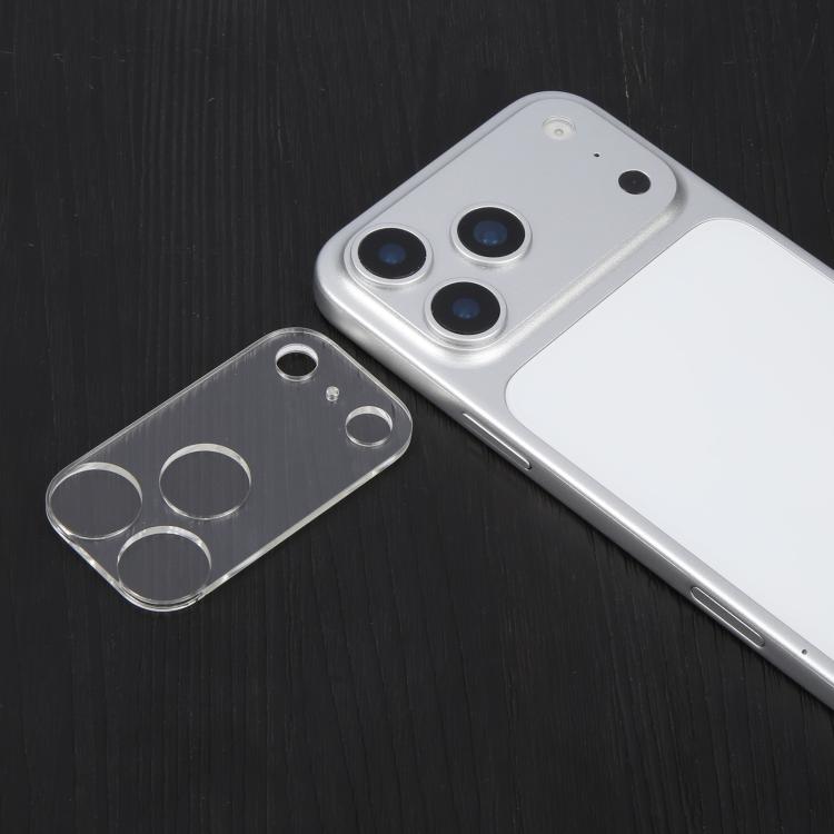 For iPhone 17 Pro Silk Printed Large Arc Tempered Glass Back Camera Film