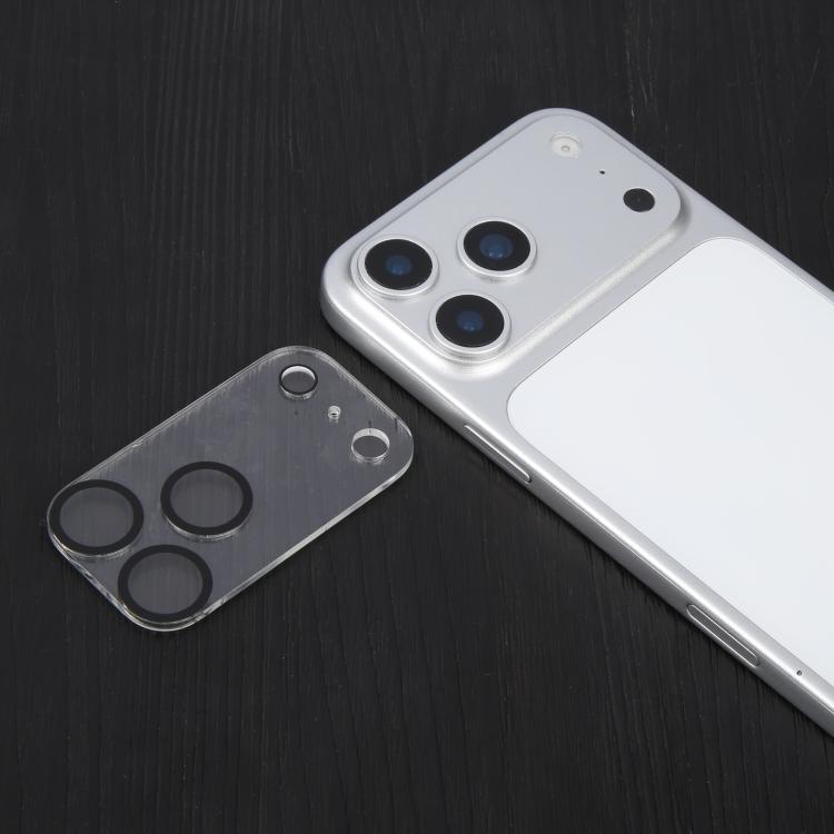 For iPhone 17 Pro 50pcs Silk Printed Large Arc Tempered Glass Back Camera Film