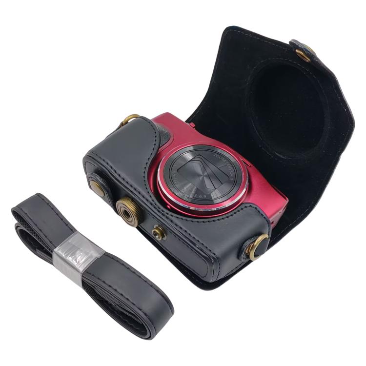 For Canon PowerShot SX710 HS / SX700 HS Retro Leather Full Body Camera Cover Bag with Strap