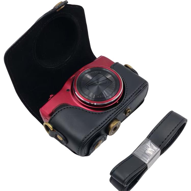 For Canon PowerShot SX710 HS / SX700 HS Retro Leather Full Body Camera Cover Bag with Strap