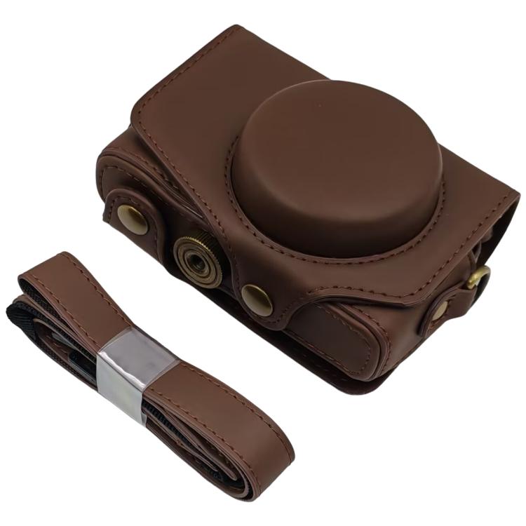For Canon PowerShot SX710 HS / SX700 HS Retro Leather Full Body Camera Cover Bag with Strap
