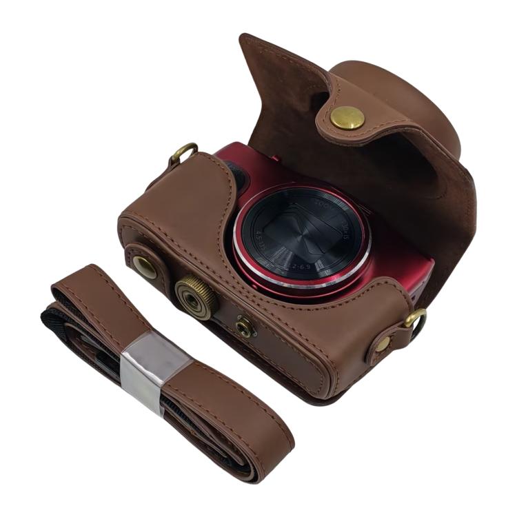 For Canon PowerShot SX710 HS / SX700 HS Retro Leather Full Body Camera Cover Bag with Strap