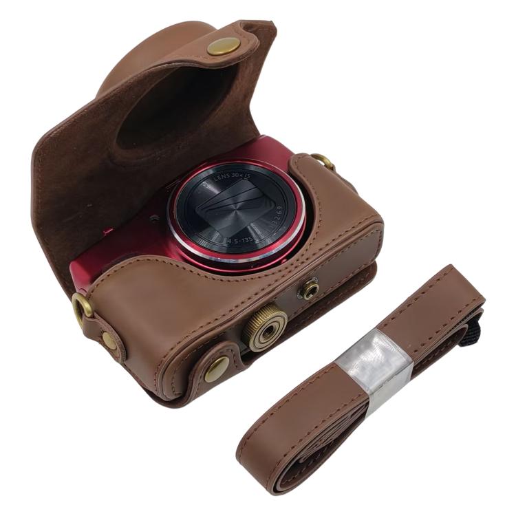 For Canon PowerShot SX710 HS / SX700 HS Retro Leather Full Body Camera Cover Bag with Strap