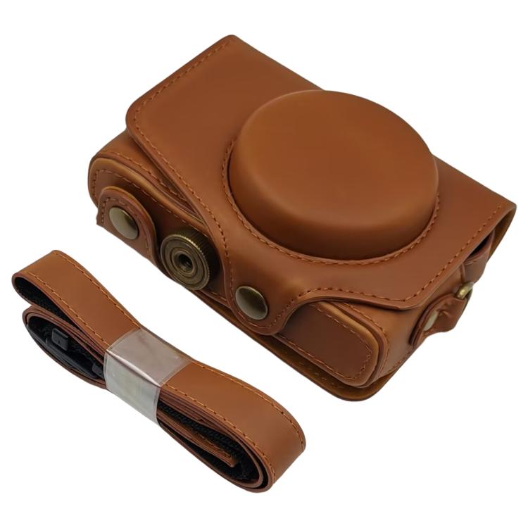 For Canon PowerShot SX710 HS / SX700 HS Retro Leather Full Body Camera Cover Bag with Strap