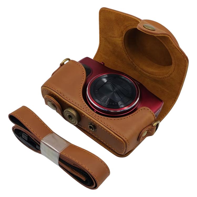 For Canon PowerShot SX710 HS / SX700 HS Retro Leather Full Body Camera Cover Bag with Strap