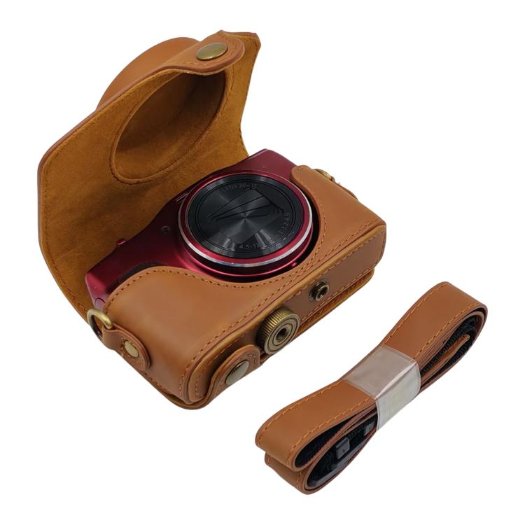 For Canon PowerShot SX710 HS / SX700 HS Retro Leather Full Body Camera Cover Bag with Strap