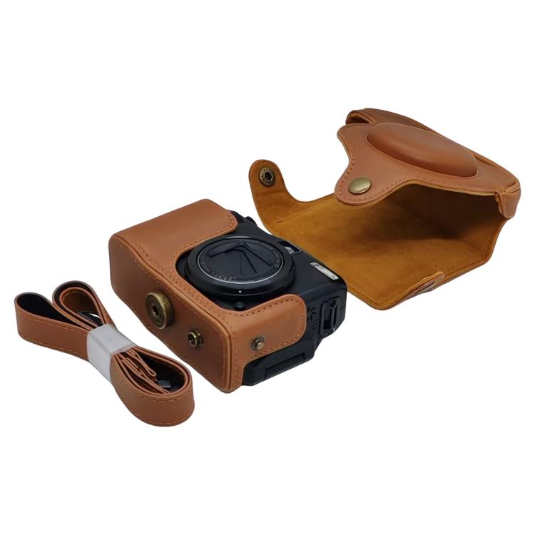 For Canon PowerShot G10 / G11 / G12 Retro Leather Full Body Camera Cover Bag with Strap