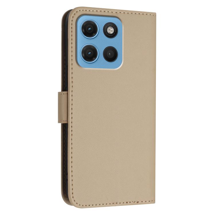 For Motorola Moto G67 5G / G77 5G Triangle Pattern Buckle Clasp Leather Phone Case