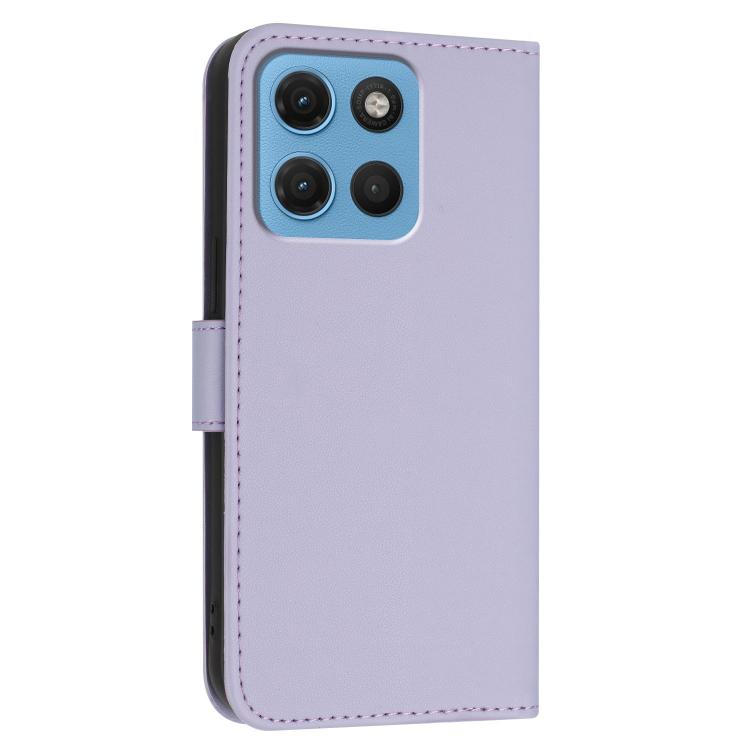For Motorola Moto G67 5G / G77 5G Triangle Pattern Buckle Clasp Leather Phone Case