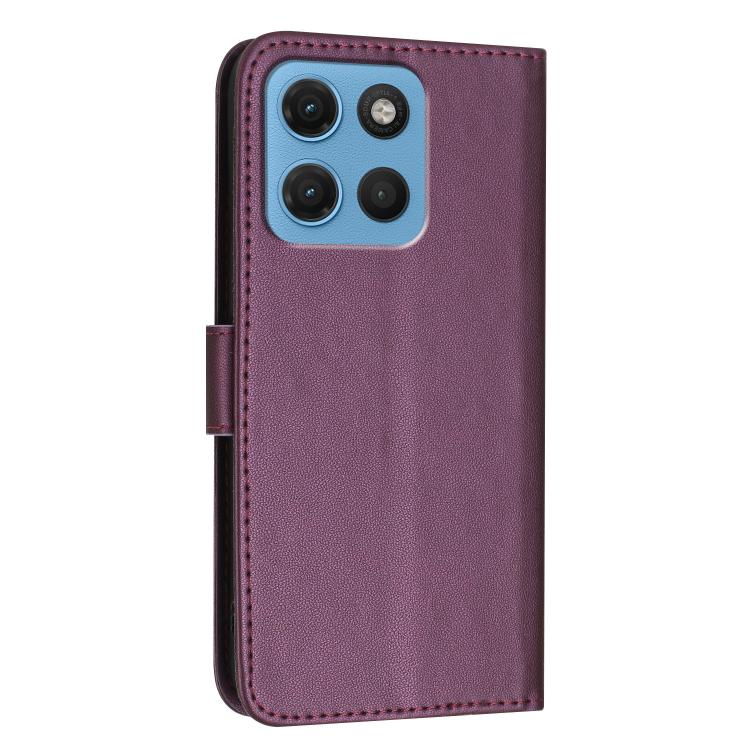 For Motorola Moto G67 5G / G77 5G Triangle Pattern Buckle Clasp Leather Phone Case