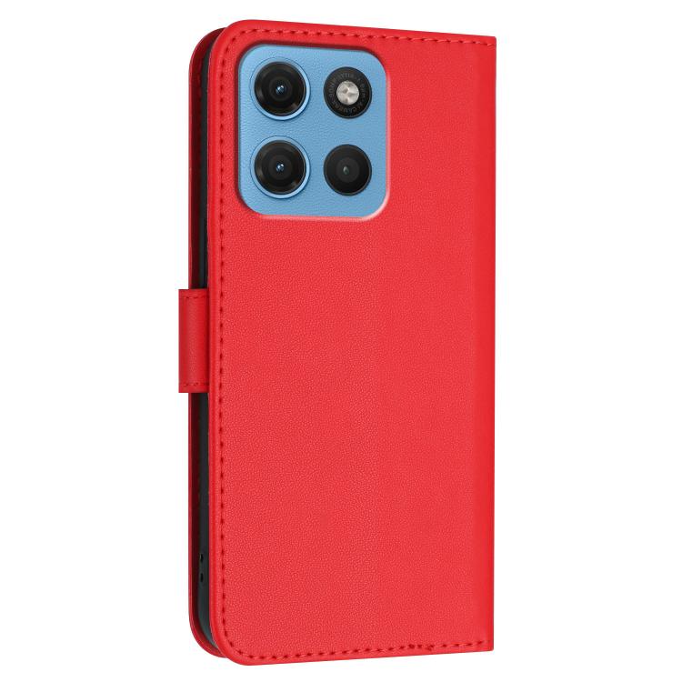 For Motorola Moto G67 5G / G77 5G Triangle Pattern Buckle Clasp Leather Phone Case